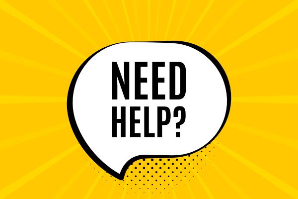 Need help? word bubble