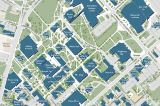 detail of campus map