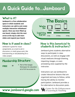 A Cover Image for Quick Guide to Jamboard. Download link below text.