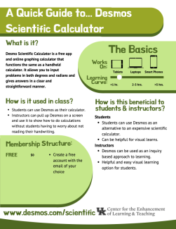 Cover Image for the Quick Guide to Desmos Scientific Calculator, download link below text