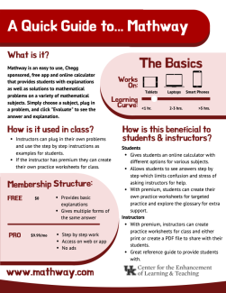 Cover image for A Quick Guide to Mathway, download link below text