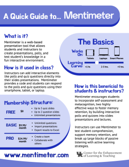 Cover Guide to A Quick Guide to Mentimeter, Download link below text
