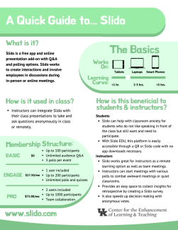 Cover Image for A Quick Guide to Slido, download link is below text