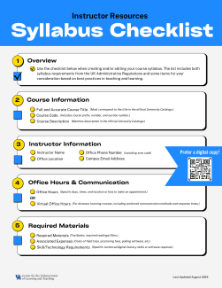 Image of the Syllabus Checklist flyer