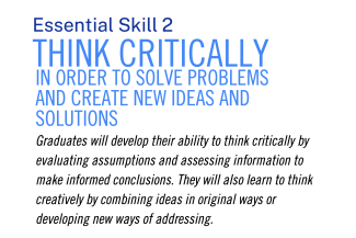 text reading "essential skill 2: think critically" from the resource cover page