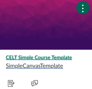 CELT Simple Canvas Course Template Card